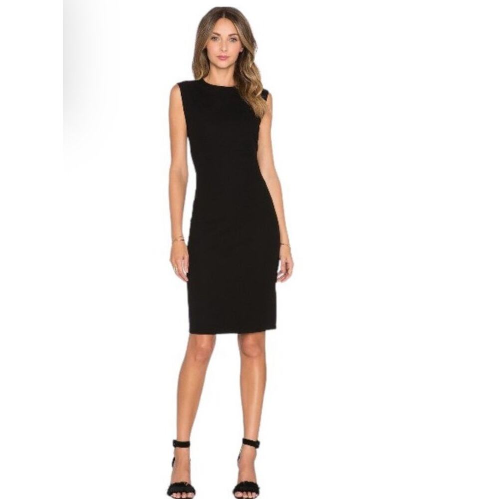 Vince Black‎ Sleeveless Sheath Dress M Minimalist Career Corpcore Quiet Luxury
